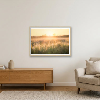 Golden Reverie — A1 (84×59cm, 33×23") Oak Frame