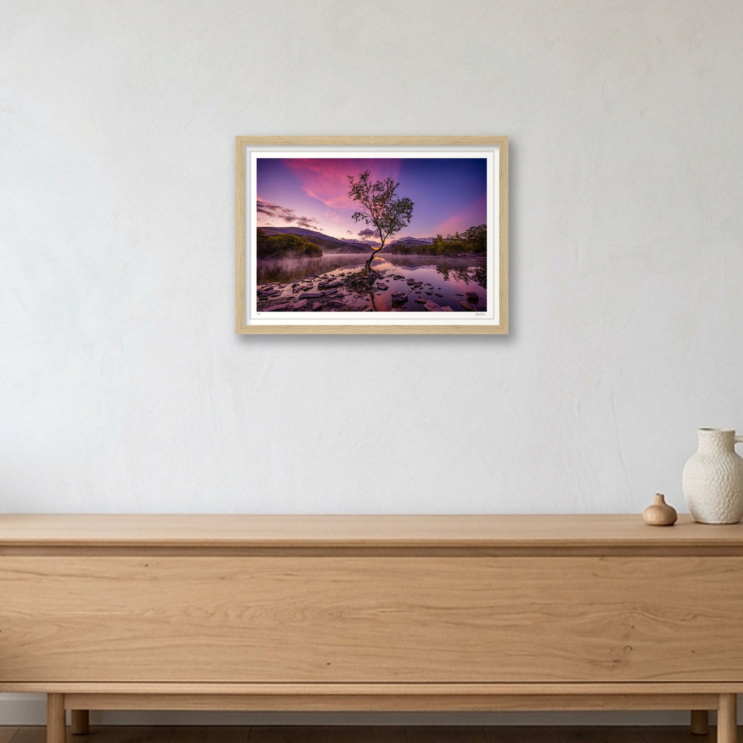 The Lone Tree — A3 (42×30cm, 17×12") Oak Frame
