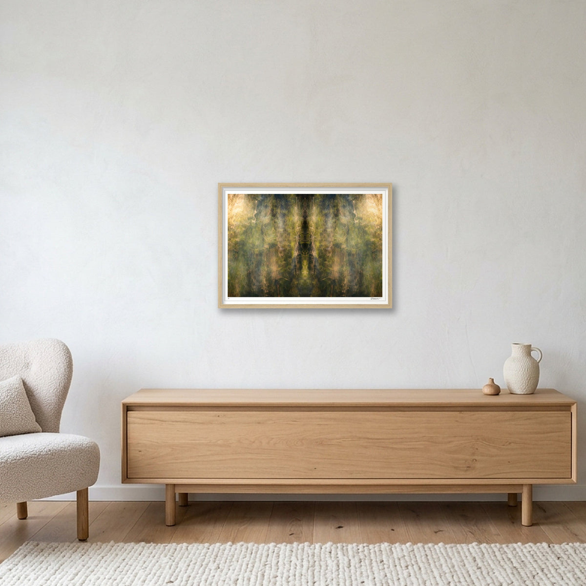 The Watcher Within — A2 (23×17") Oak Frame