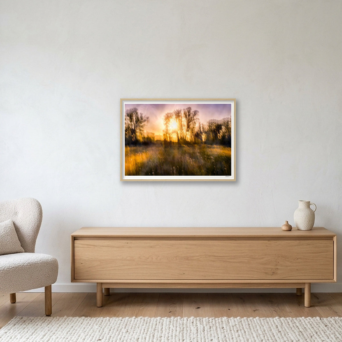 Spring Remembered — A1 (33×23") Oak Frame