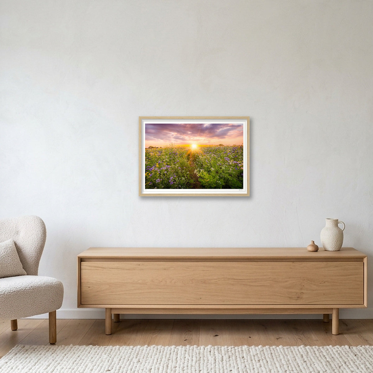 Sunset NUM3 — A2 (59×42cm, 23×17") Oak Frame