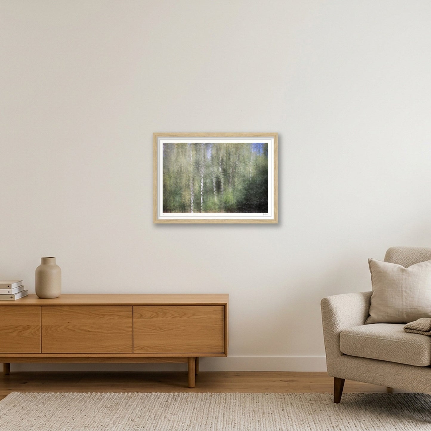 Silver Echoes — A3 (42×30cm, 17×12") Oak Frame