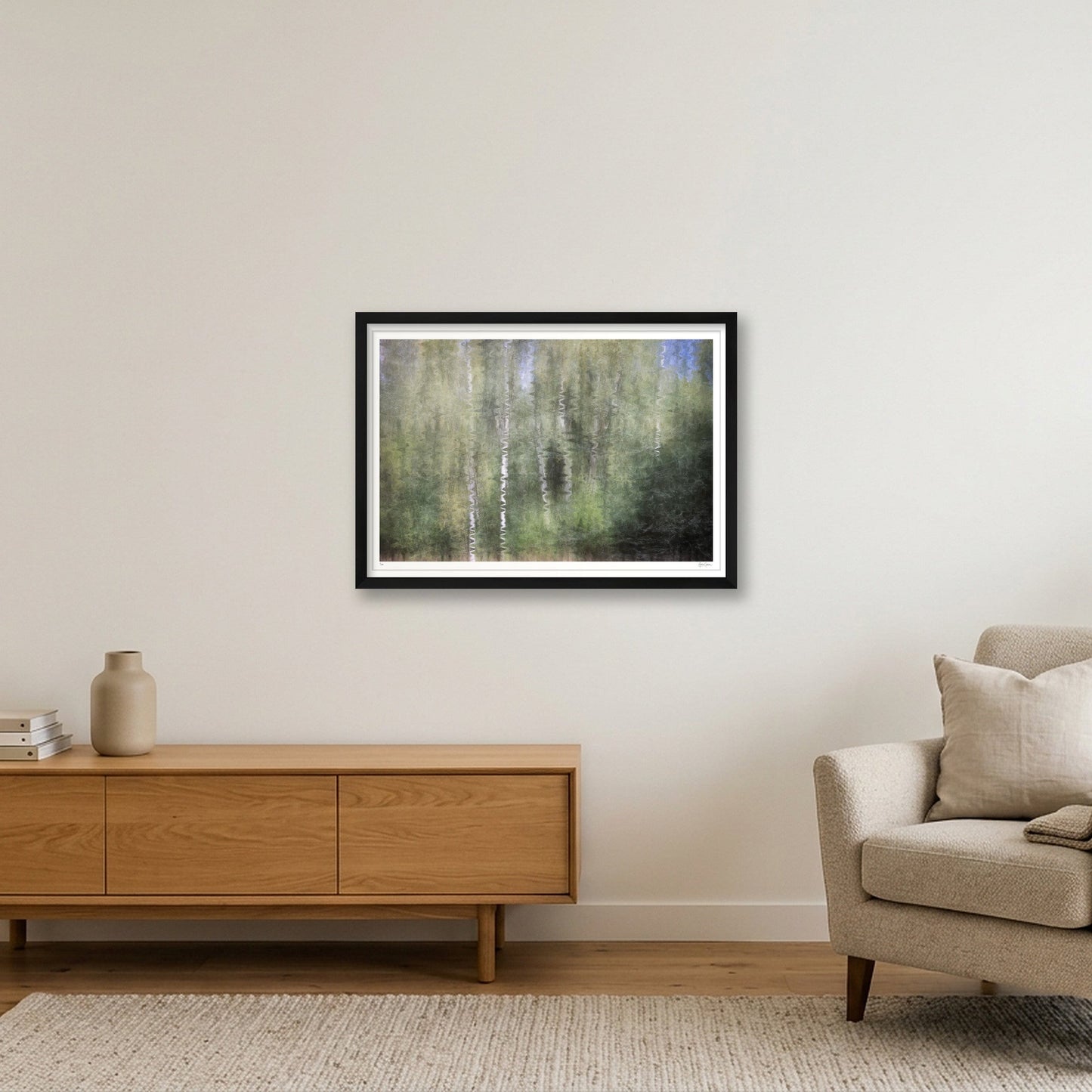 Silver Echoes — A2 (59×42cm, 23×17") Black Frame