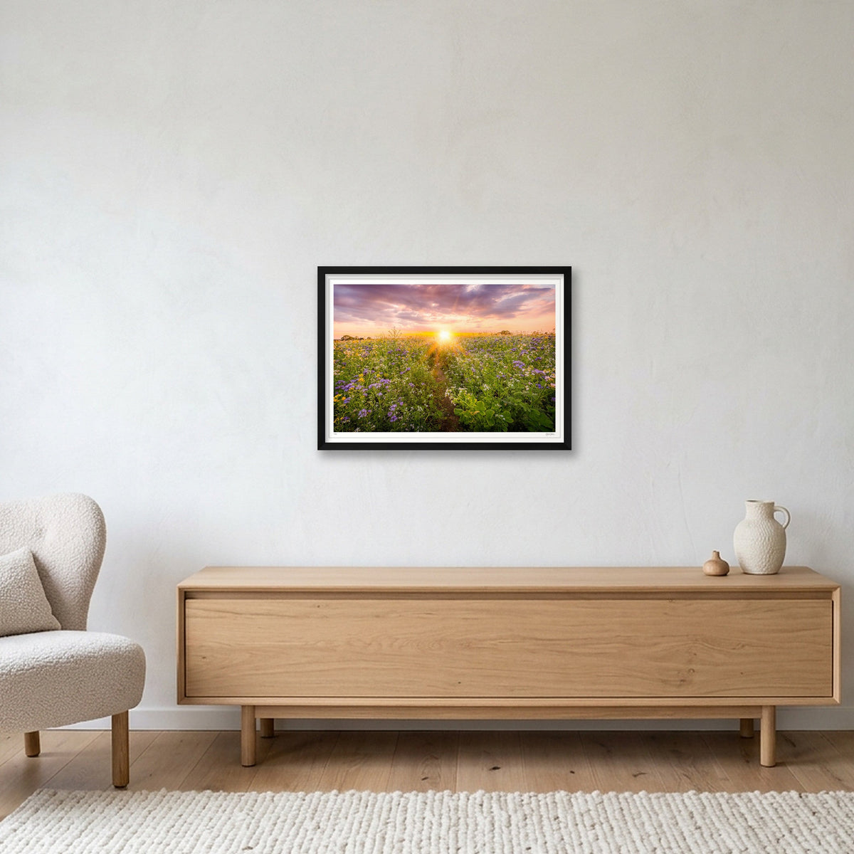 Sunset NUM3 — A2 (59×42cm, 23×17") Black Frame