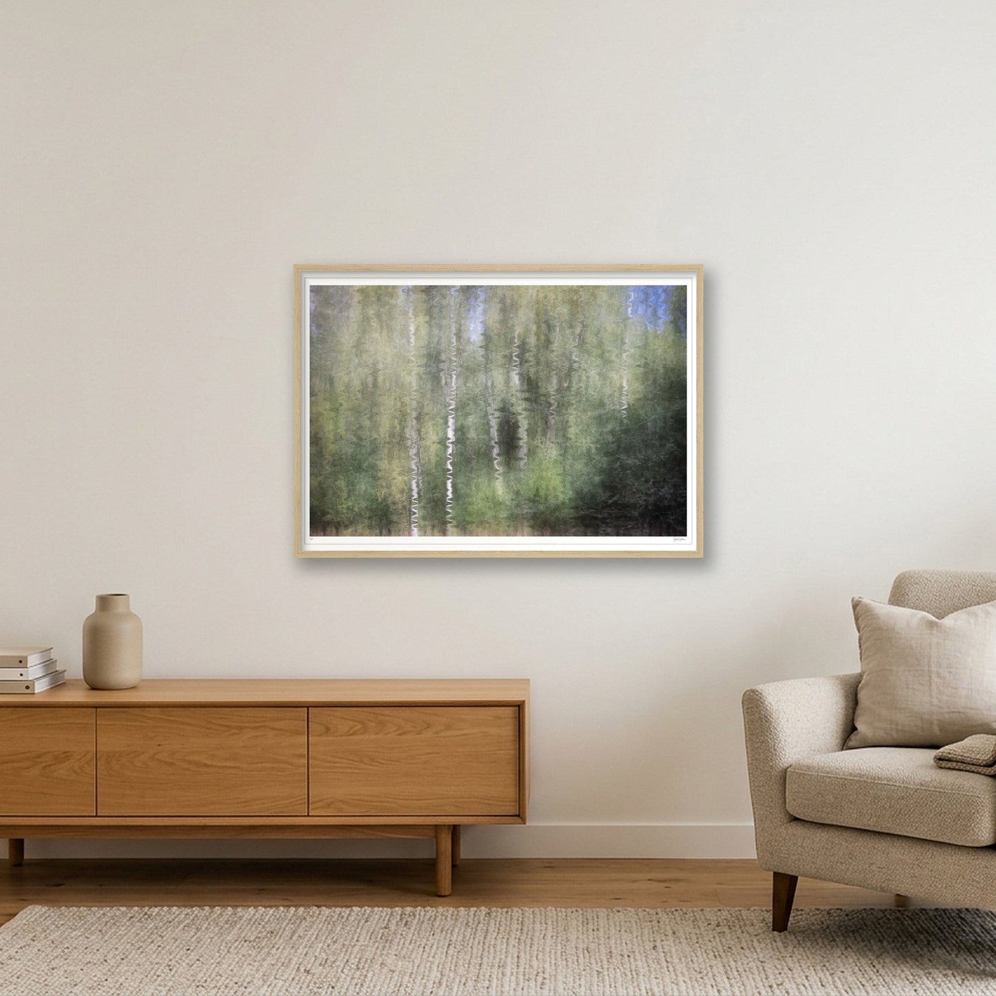 Silver Echoes — A1 (84×59cm, 33×23") Oak Frame