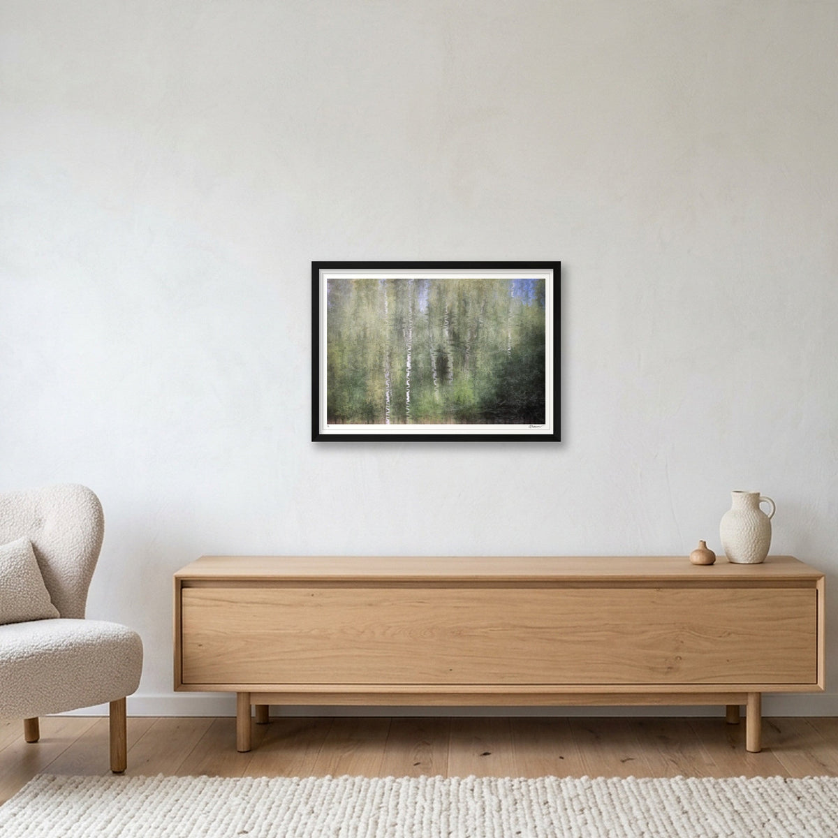 Silver Echoes — A2 (23×17") Black Frame