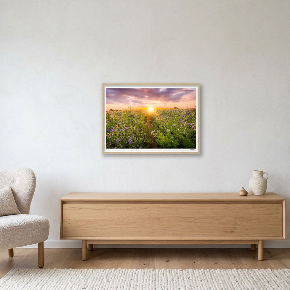 Sunset NUM3 — A1 (33×23") Oak Frame