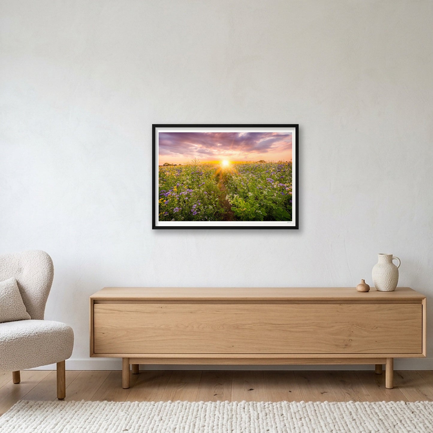 Sunset NUM3 — A1 (84×59cm, 33×23") Black Frame