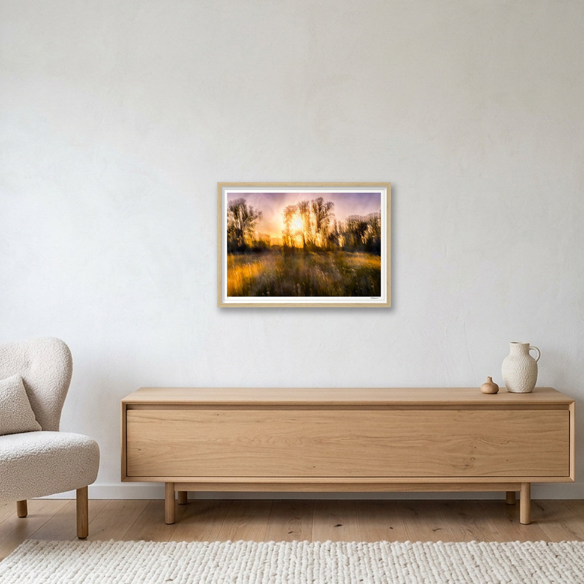 Spring Remembered — A2 (23×17") Oak Frame