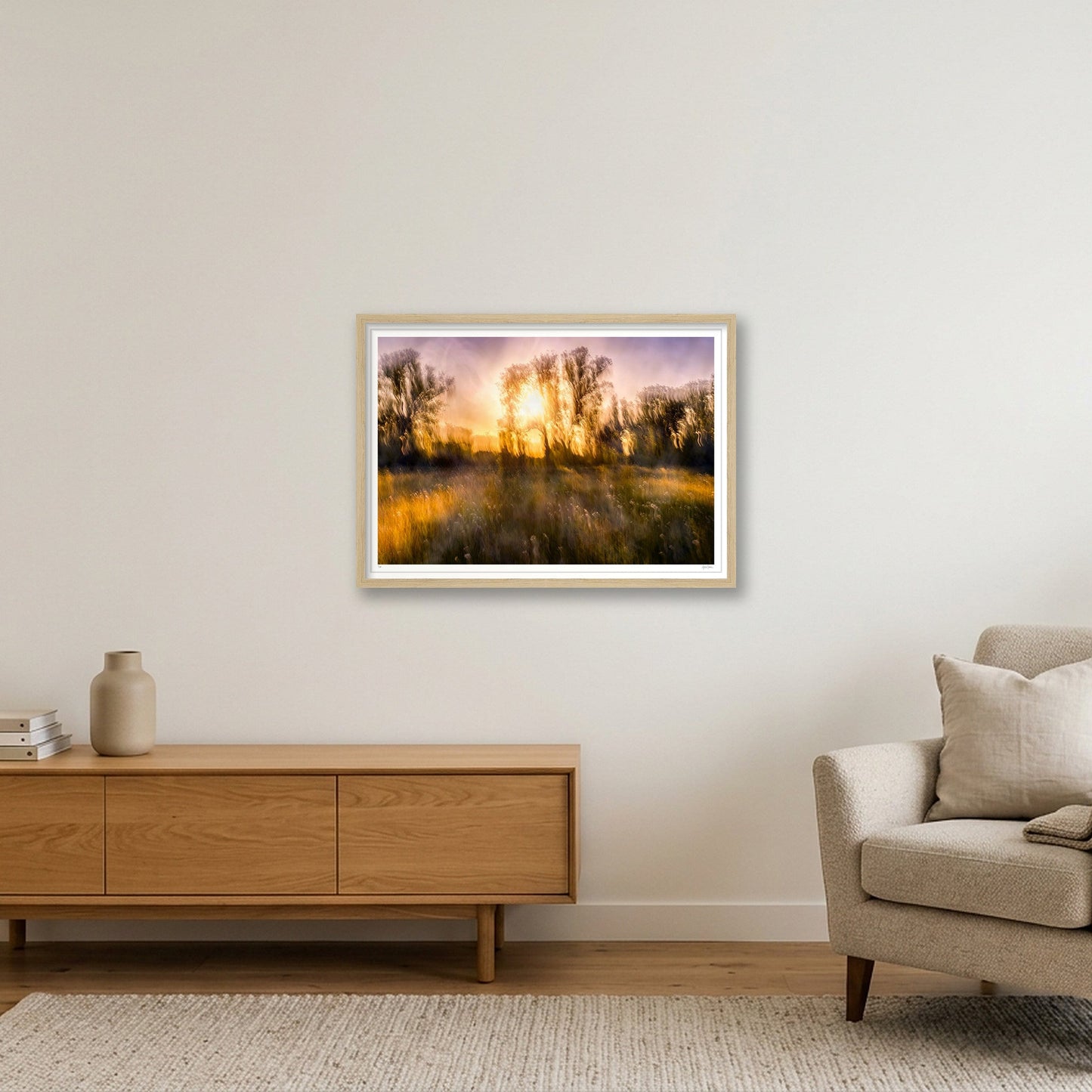 Spring Remembered — A2 (59×42cm, 23×17") Oak Frame