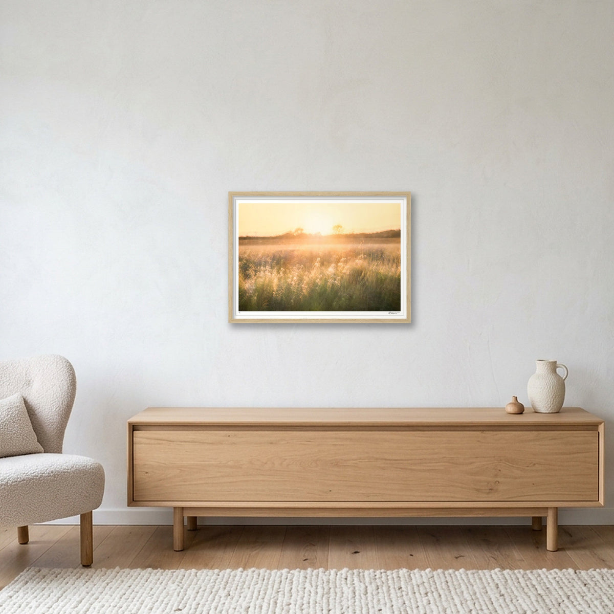 Golden Reverie — A2 (23×17") Oak Frame
