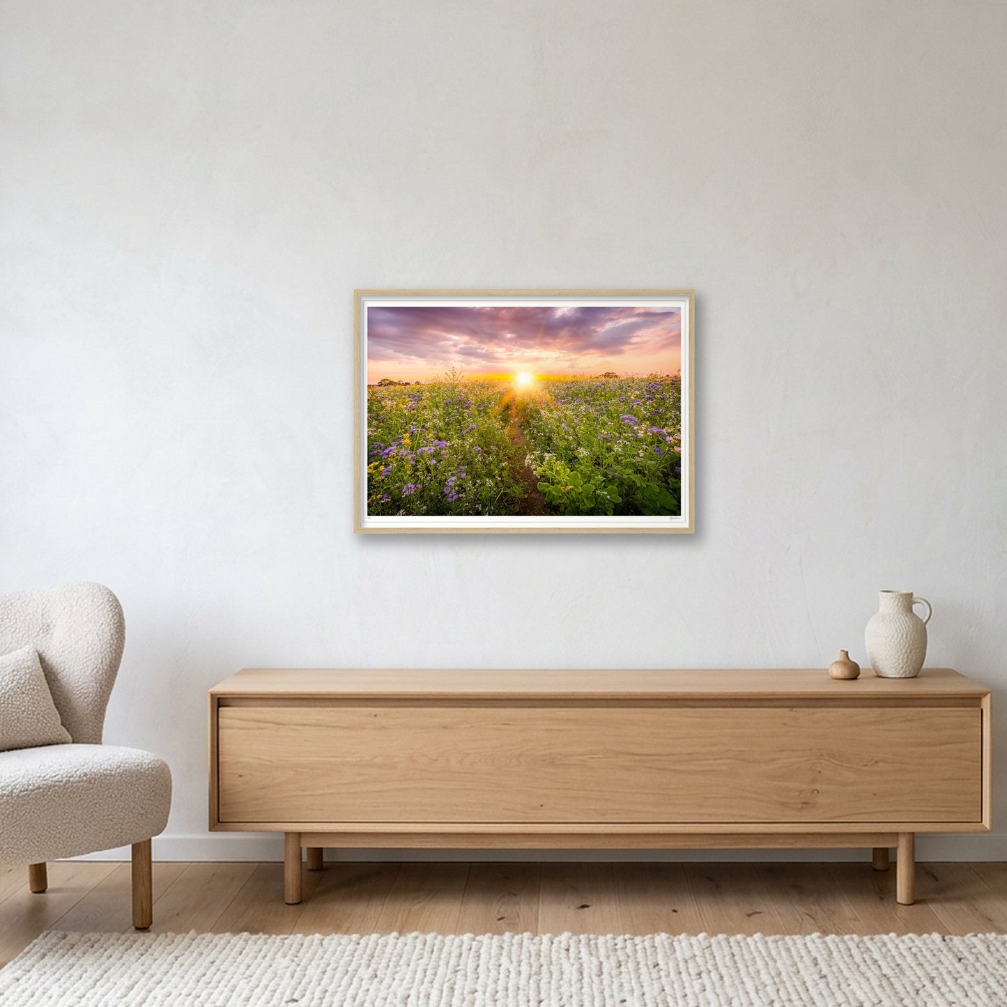 Sunset NUM3 — A1 (84×59cm, 33×23") Oak Frame