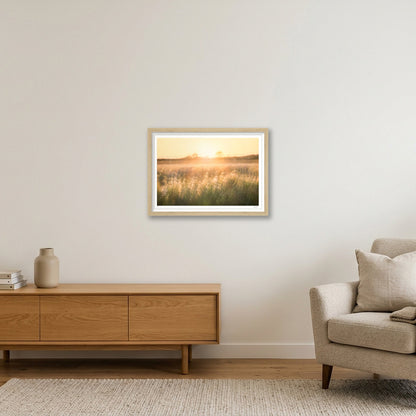 Golden Reverie — A3 (42×30cm, 17×12") Oak Frame