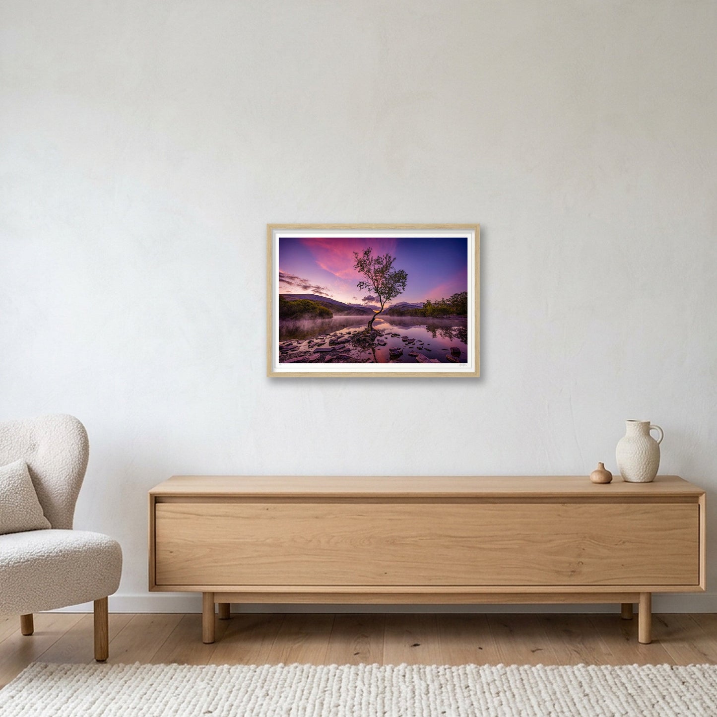 The Lone Tree — A2 (59×42cm, 23×17") Oak Frame