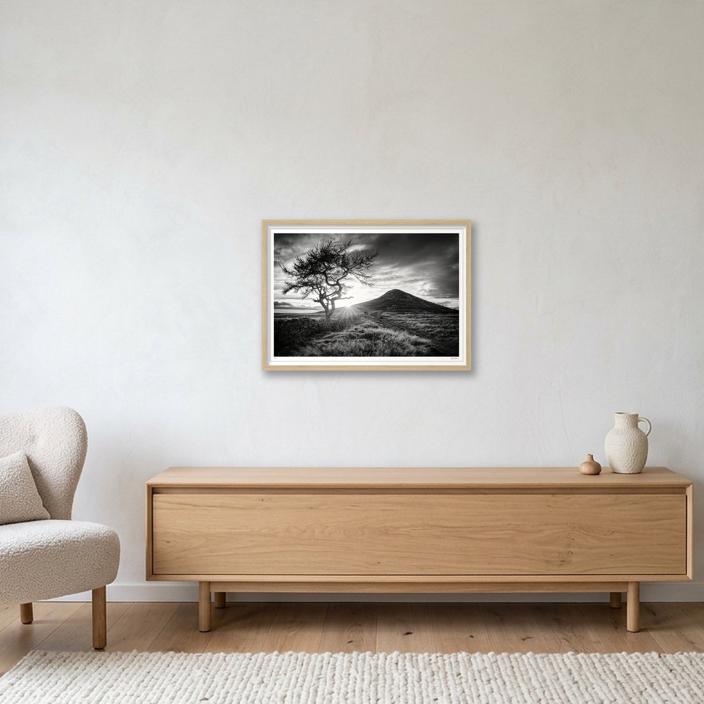 Roseberry — A2 (59×42cm, 23×17") Oak Frame